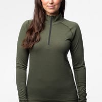women-halfzip-top-green2 Meriinovillane 160g Half-Zip alussärk naistele (suurused S ja M)