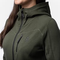 women-merino-hoodie-green4 Meriinovillane kapuutsiga jakk naistele, roheline (suurus XS)