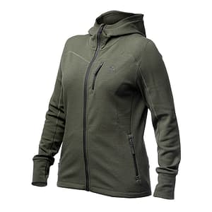 women-merino-hoodie-green Meriinovillane kapuutsiga jakk naistele, roheline (suurus XS)