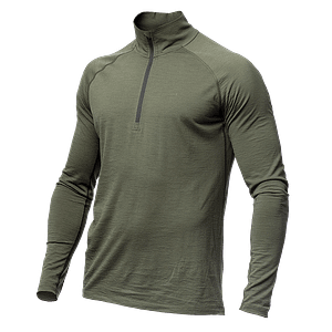 alaska-baselayer-halfzip-top-green Merinovillane 160g Half-Zip alussärk (XS, S, M)