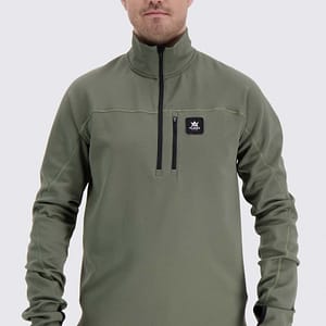 thermodry-green1 ThermoDry Half-Zip särk, oliivroheline