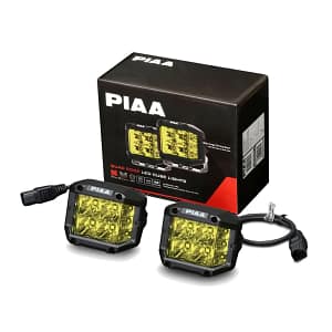 piaa_cube_yellow.webp PIAA 4″ 5600K 12V 24W Quad Edge LED yellow cube wide driving lights kit