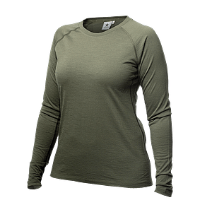 women-crewneck-top-green Merinovillane 160g alussärk naistele (S, M, XL)