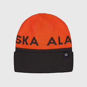 reversible-beanie Alaska ümberpööratav müts, tumeroheline/oranž