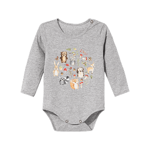 bawelniane-szare-body-ze-zwierzatkami-wadera Beebi body, hall