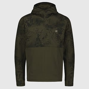 active hunter hoodie n.gr blur Alaska Active Hunter fliisjakk (kapuutsiga), night green blur