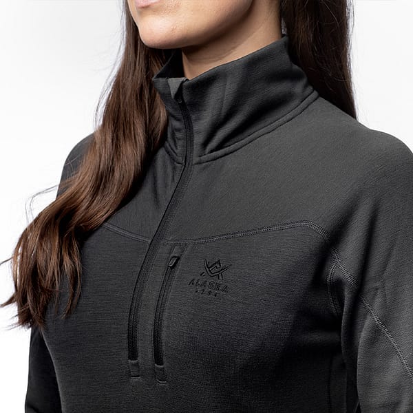 women-midlayer-halfzip-grey4 Meriinovillane Half-Zip 240g termosärk naistele (suurused XS, M ja XL)