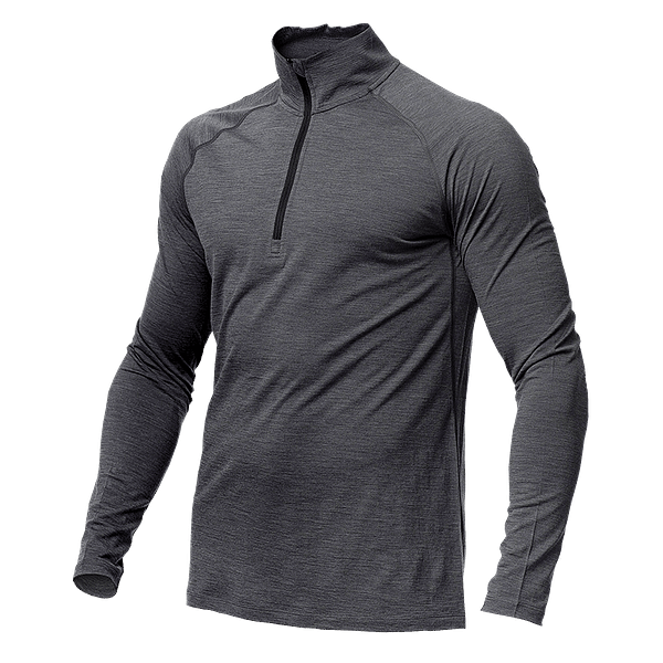 alaska-baselayer-halfzip-top-grey Merinovillane 160g Half-Zip alussärk (XS, S, M)