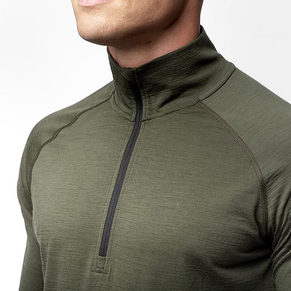 men-halfzip-top-green3 Merinovillane 160g Half-Zip alussärk (XS, S, M)