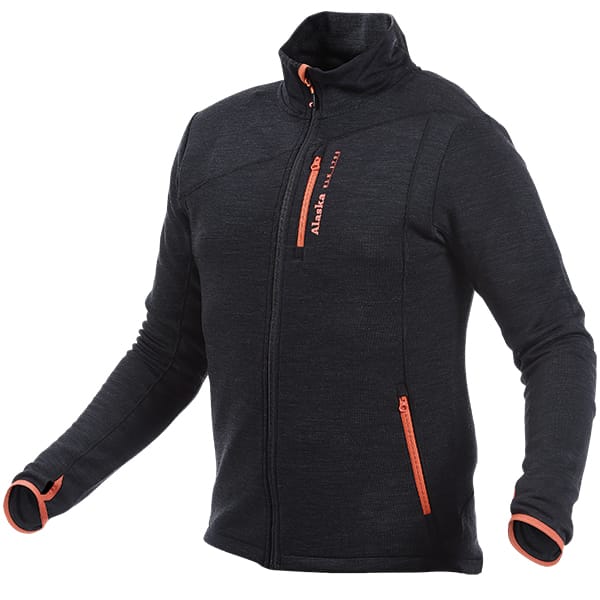 alaska_merino_fleece_jacket_black_burnt_orange Merino fliispluus (suurus XS, S ja 3XL)