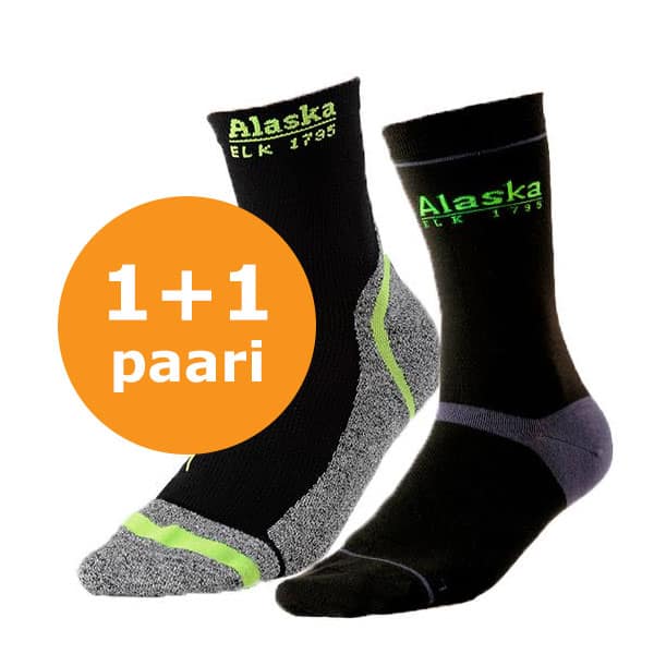 1+1 Coolmax + Cooldry sokid 1+1 paari (suurus 35-38)