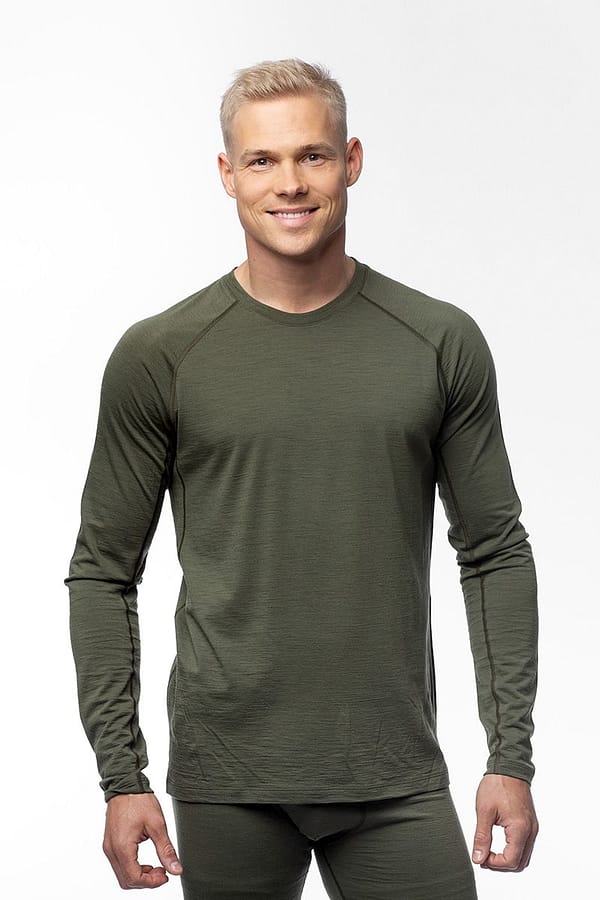 men-crewneck-top-green Merinovillane 160g alussärk