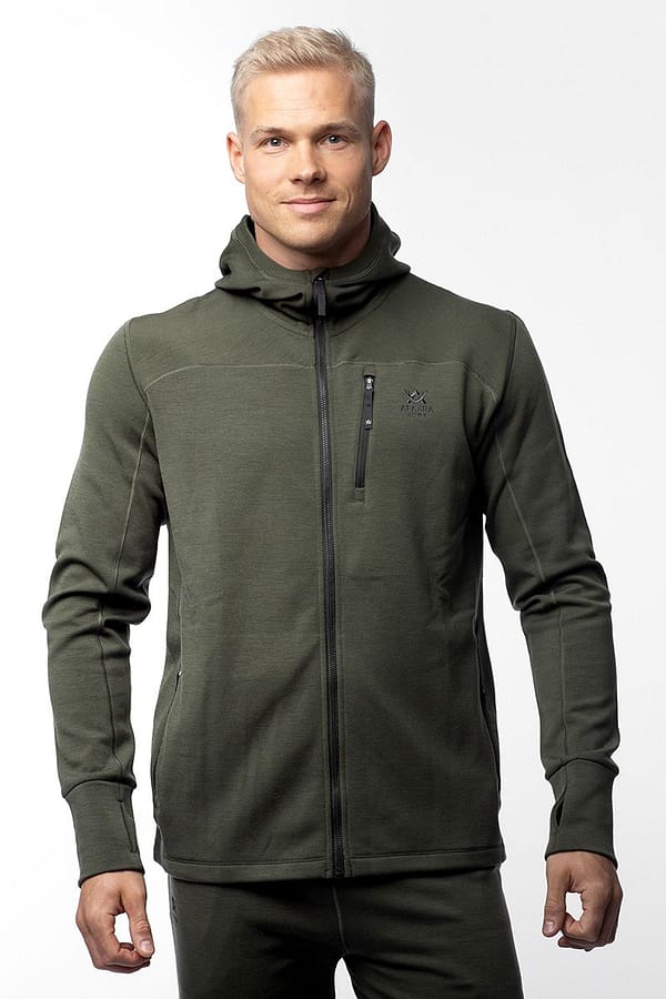 men-merino-hoodie-green2 Merinovillane kapuutsiga jakk (suurus XS)