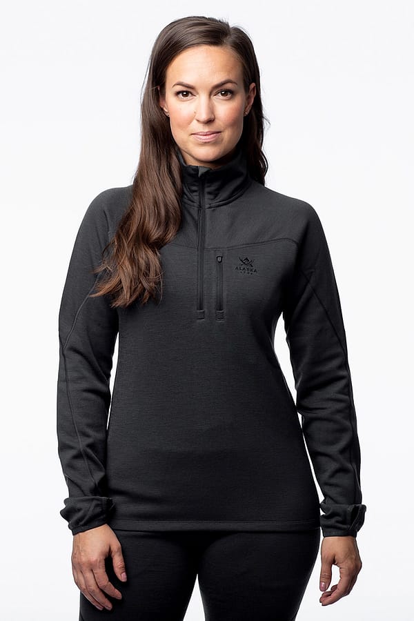 women-midlayer-halfzip-grey2 Meriinovillane Half-Zip 240g termosärk naistele (suurused XS, M ja XL)